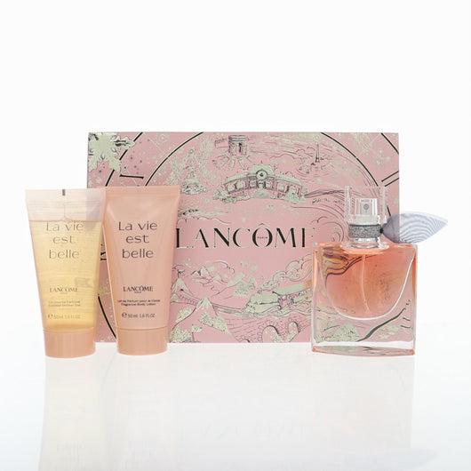 Lancome La Vie Est Belle 3 Piece Set For Women: 1 Oz Eau De Parfum Spray, 1.6 Oz Body Lotion, 1.6 Oz Shower Gel