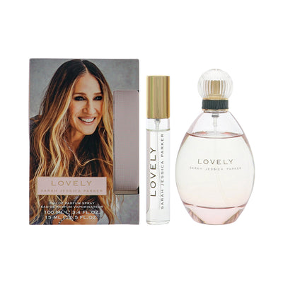 Sarah Jessica Parker Lovely 2 Piece Set For Women: 3.4 Oz Eau De Parfum Spray, 0.5 Oz Eau De Parfum Spray