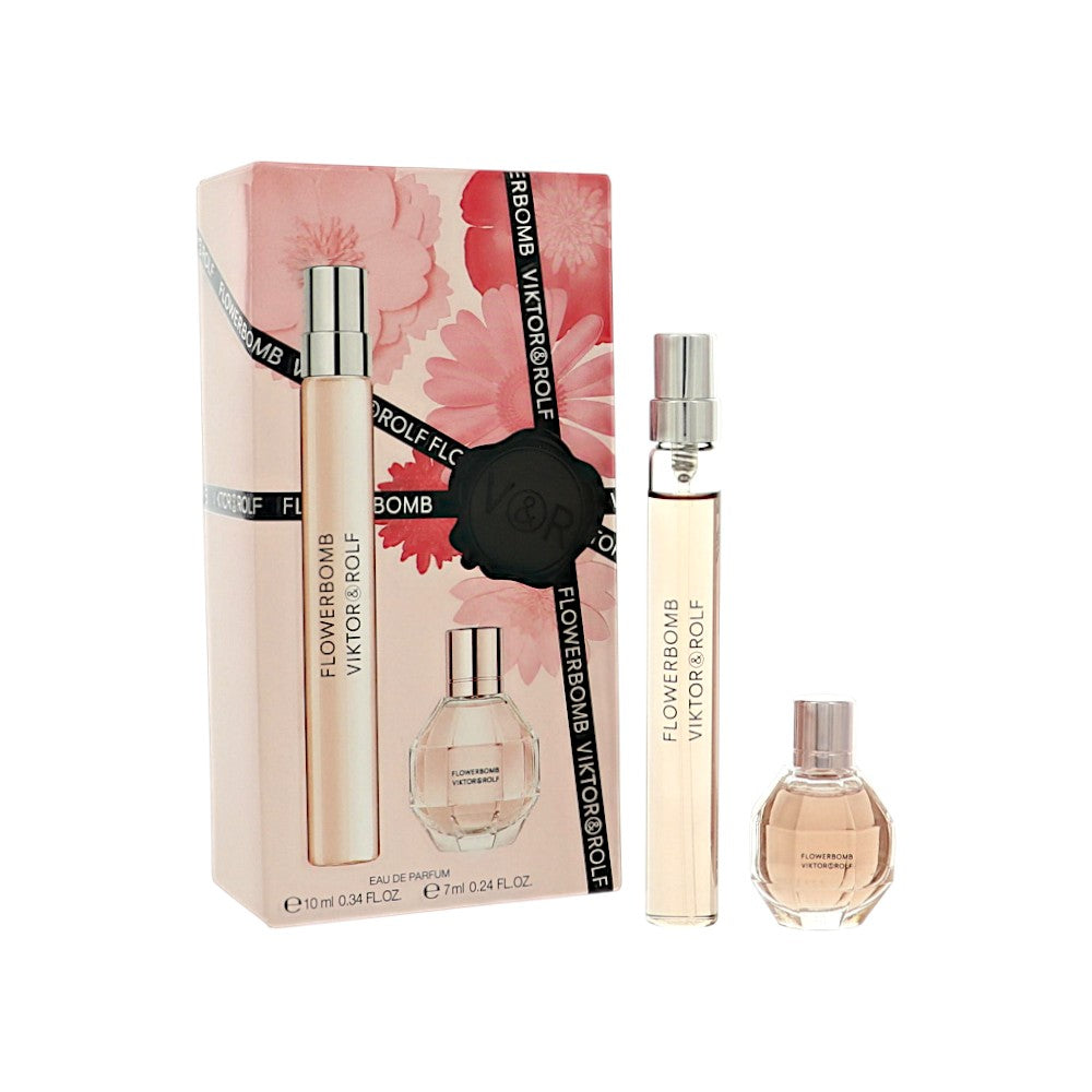 Viktor & Rolf Flowerbomb 2Pc Gift Set- 0.34Oz Edp Spray, 0.24Oz Edp Splash Oz