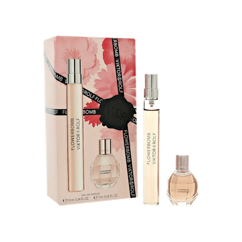 Viktor & Rolf Flowerbomb 2Pc Gift Set- 0.34Oz Edp Spray, 0.24Oz Edp Splash Oz