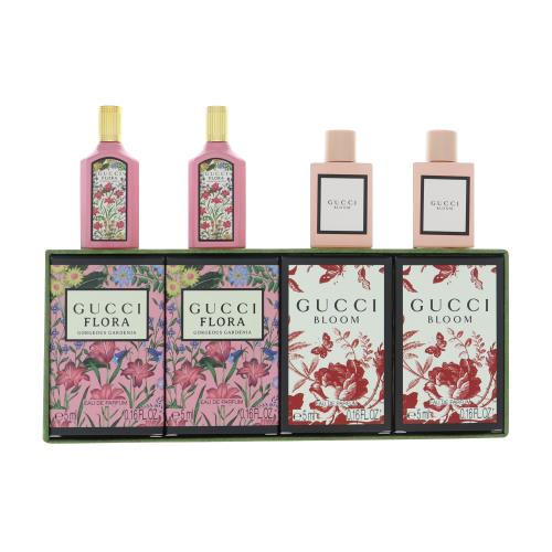 Gucci 4 Piece Gift Set For Women - 0.16 Oz Eau De Parfum Bloom, 0.16 Oz Eau De Parfum Bloom, 0.16 Oz  Eau De Parfum Flora Gorgeous Gardenia, 0.16 Oz  Eau De Parfum Flora Gorgeous Gardenia