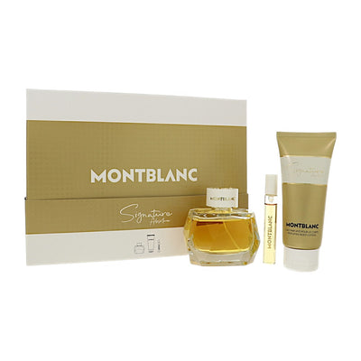 Mont Blanc Signature Absolue 3 Piece Set For Women: 3 Oz Eau De Parfum Spray, 0.25 Oz Eau De Parfum Spray, 3.3 Oz Body Lotion