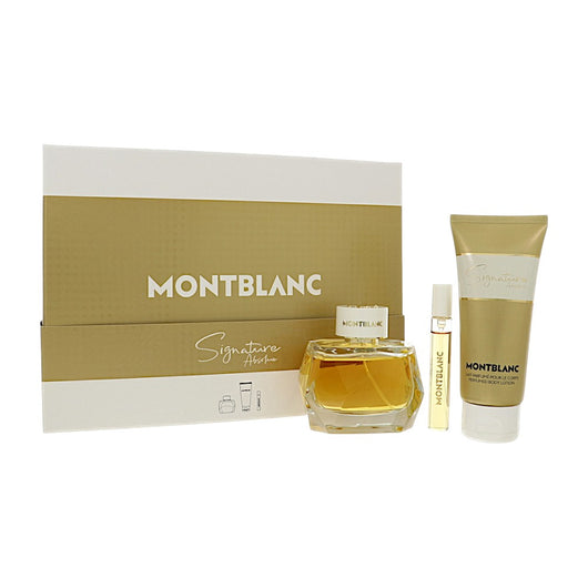 Mont Blanc Signature Absolue 3 Piece Set For Women: 3 Oz Eau De Parfum Spray, 0.25 Oz Eau De Parfum Spray, 3.3 Oz Body Lotion