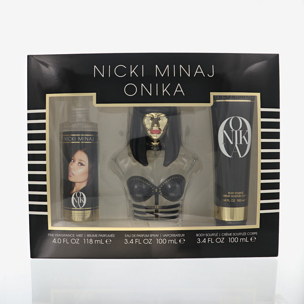 Nicki Minaj Onika 3 Piece Gift Set For Women - 3.4 Oz Eau De Parfum Spray, 3.4 Oz Body Lotion, 4 Oz Body Mist