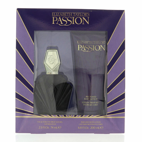 Elizabeth Taylor Passion 2 Piece Set For Women: 2.5 Oz Eau De Toilette Spray, 6.8 Oz Perfumed Body Lotion