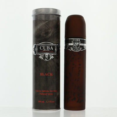 Cuba Black Eau De Toilette Spray for Men, 3.3 oz