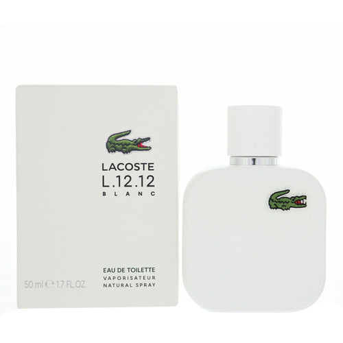Lacoste L.12.12 Blanc Eau De Toilette Spray for Men, 1.7 oz