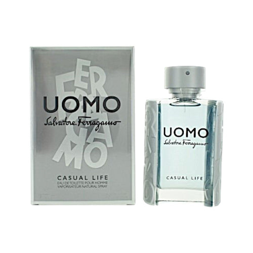 Salvatore Ferragamo Uomo Casual Life Eau De Toilette Spray for Men, 3.4 oz