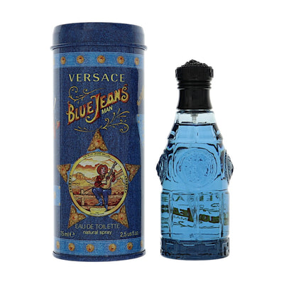 Versace Blue Jeans Eau De Toilette Spray for Men, 2.5 oz