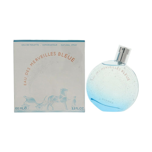 Hermes Eau Des Merveilles Bleue Eau De Toilette Spray for Women, 3.3 oz