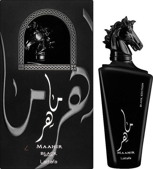 Lattafa Maahir Black Edition Eau De Parfum Spray for Men, 3.4 oz