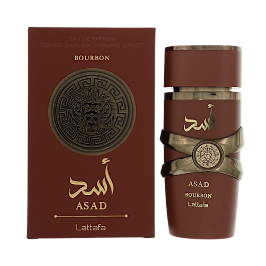Lattafa Asad Bourbon Eau De Parfum Spray for Men, 3.4 oz