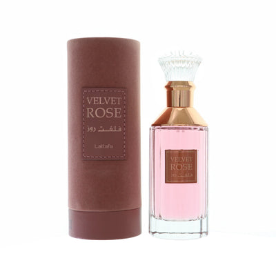 Lattafa Velvet Rose Eau De Parfum Spray for Men, 3.4 oz