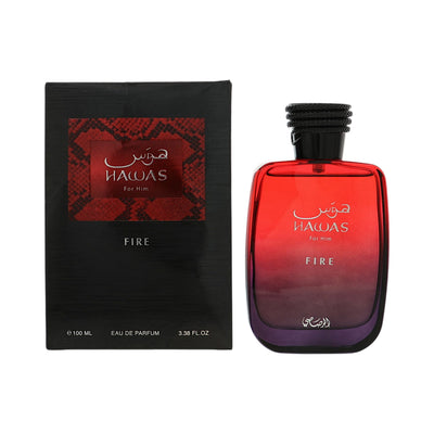 Rasasi Hawas Fire Eau De Parfum Spray for Men, 3.38 oz