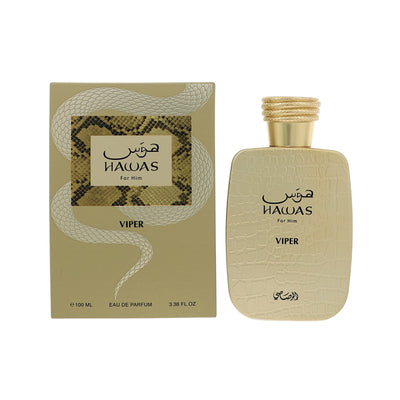 Rasasi Hawas Viper Eau De Parfum Spray for Men, 3.38 oz