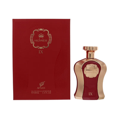Afnan Highness Ix Maroon Eau De Parfum Spray for Women, 3.4 oz